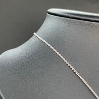 Ladies 925 Sterling Silver Belcher Link Chain & Round Pendant Necklace