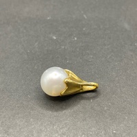 Ladies 18ct Yellow Gold White Pearl Pendant