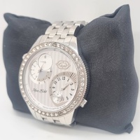 Marc Ecko E17522G1 Two Timer Dual Time Silver Stainless Steel Watch