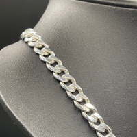 Mens 925 Sterling Silver Curb Link Necklace