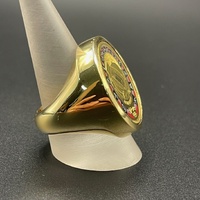 Mens 18ct Yellow Gold Ring 2000 Olympic Achievment $100 Coin Ring