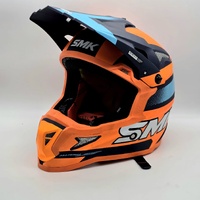 SMK Allterra X-Throttle MA575 Blue Orange Size M Motocross Helmet MX Off Road