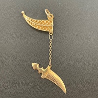 Unisex 9ct Yellow Gold Sword Pendant