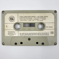 Elton John Too Low For Zero 1983 Cassette Tape Vintage Classic Pop