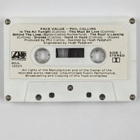 Phil Collins Face Value Cassette Tape Vintage Pop Rock Music Album