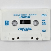 David Bowie Never Let Me Down 1987 Cassette Tape Vintage Music Rare
