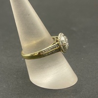 Ladies 9ct Yellow Gold Natural Diamond Cluster Ring