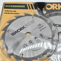 Workzone 3pc 180mm TCT Circular Saw Blades Set 16 24 40T 20mm Bore