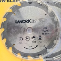 Workzone 3pc Circular Saw Blades 180mm 16 24 40T 20mm Bore Set