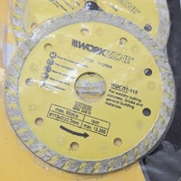 Workzone 2Pc 115mm Turbo Diamond Cutting Discs Wet Dry Bricks Concrete