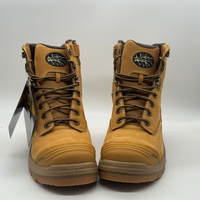 Oliver 55332Z Steel Cap Lace Up Zip Sided Mid Cut Wheat Safety Boots Size 9