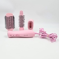 Mermade Interchangeable Blow Dry Brush Pink 3 in 1 Hair Styler