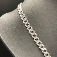 Mens 925 Sterling Silver Curb Link Necklace