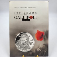 2015 Kiribati Gallipoli Landing $10 Silver Commemorative Coin Set