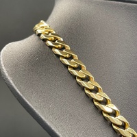 Mens 10ct Yellow Gold Curb Link Necklace