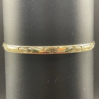 Ladies 9ct Yellow Gold Round Bangle