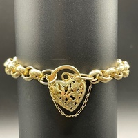 Ladies 9ct Yellow Gold Belcher Link Bracelet