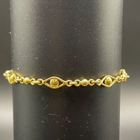 Ladies 24ct Yellow Gold Fancy Link Bracelet