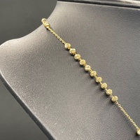 Unisex 18ct Yellow Gold Saint Charbel Rosary Bead Necklace