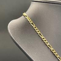 Unisex 18ct Yellow Gold Figaro Link Necklace