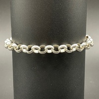 Ladies 925 Sterling Silver Belcher Link Bracelet