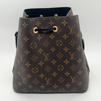 Louis Vuitton NeoNoe M44020 Monogram Bucket Bag Brown Black Crossbody