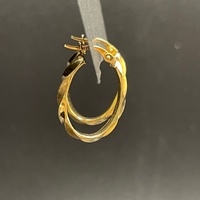 Ladies 9ct Yellow Gold Oval Hoop Earrings