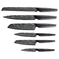 Baccarat ID3 Black Samurai iD3 7 Piece Gozen Knife Block Set 420J2