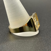 Mens 9ct Yellow Gold NRL Sydney Roosters Ring