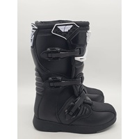 Fly Racing Maverik MX Riding Boots in Black and White Size Youth Size 3