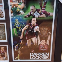 Darren Lockyer Memorabilia Framed Limited Edition 404/499 COA Broncos