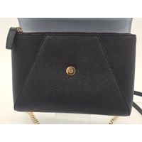 Oroton Mini Envelope Ladies Bag Leather Crossbody 20x15x4cm Black