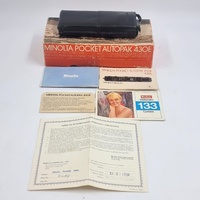Minolta Autopak 430E 110 Film Pocket Vintage Camera with Flash