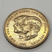 H.R.H. The Prince Of Wales The Royal Wedding July 29th 1981 Barclays Bank Coin