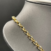 Ladies 9ct Yellow Gold Oval Belcher Link Necklace