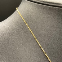 Ladies 18ct Yellow Gold Box Link Chain & Heart Pendant