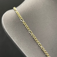 Unisex 14ct Yellow Gold Figaro Link Necklace
