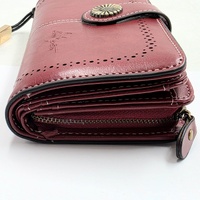 Luis Santini Women's Wallet Bifold Leather Card Holder Coin Pocket Compact Purse