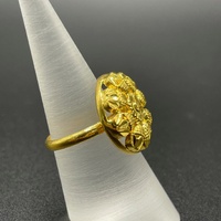 Ladies 22ct Yellow Gold Fancy Filigree Design Ring