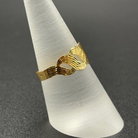 Ladies 21ct Yellow Gold Swirl Ring