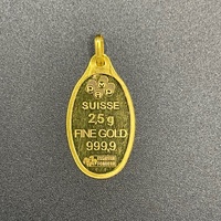 Ladies 24ct Yellow Gold PAMP Suisse Lady Fortuna Pendant