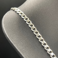 Mens 925 Sterling Silver Curb Link Necklace