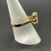 Ladies 9ct Yellow Gold Natural Diamond Ring
