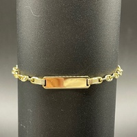 Child's 18ct Yellow Gold Anchor Link ID Bracelet