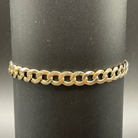 Mens 9ct Yellow Gold Curb Link Bracelet