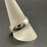 Mens 925 Sterling Silver Plain Band Ring