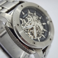 Fossil ME3081 Modern Machine Automatic Skeleton 50mm Silver Band Watch