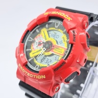Casio G-Shock GA-110RD Red Yellow 200m WR Analog Digital Mens Watch