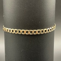 Mens 9ct Yellow Gold Curb Link Bracelet