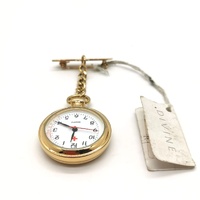 Divine Classic Gold Nurse Fob Watch 15 Pulsations White Dial with Chain Unisex